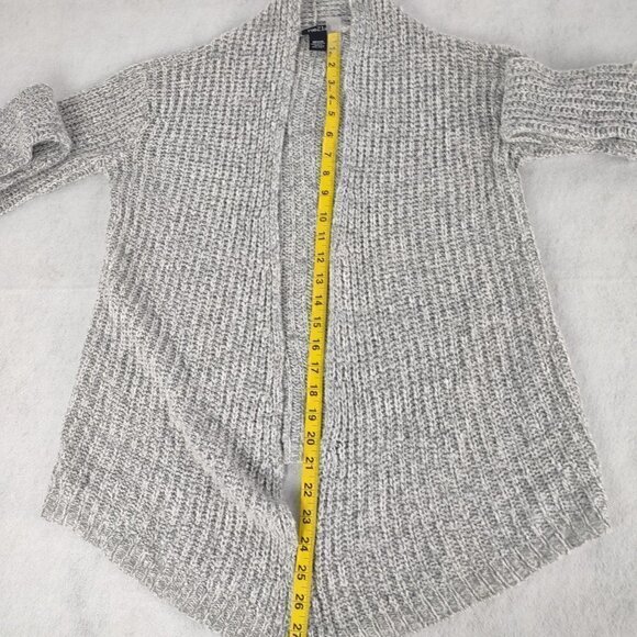 Rue 21 100% Acrylic Gray Open Front Cardigan Sweater. Size Medium - Picture 7 of 10